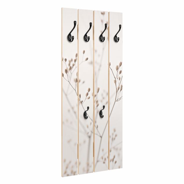 Wooden coat rack - Delicate Buds On A Wildflower Stem