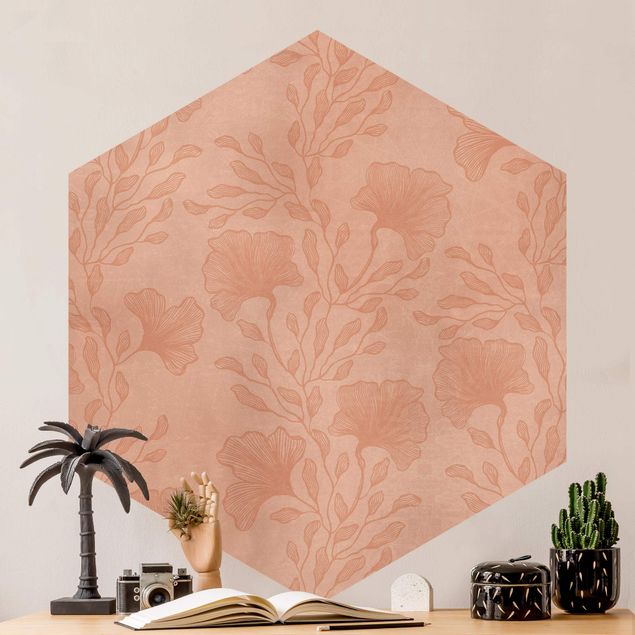 Wallpapers Delicate Branches In Rosé Gold