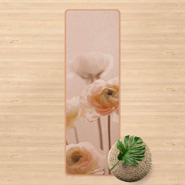 Yoga mat - Delicate Bouquet Of Light Pink Flowers
