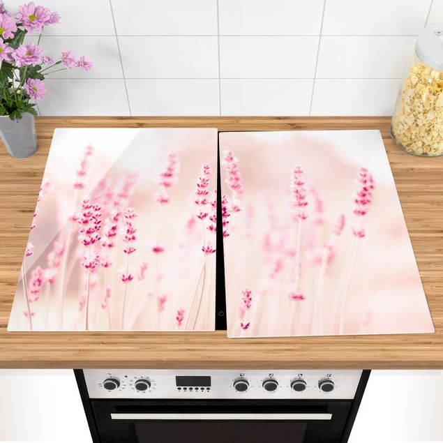 Stove top covers - Pale Pink Lavender