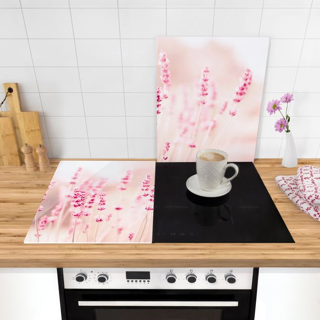 Stove top covers - Pale Pink Lavender
