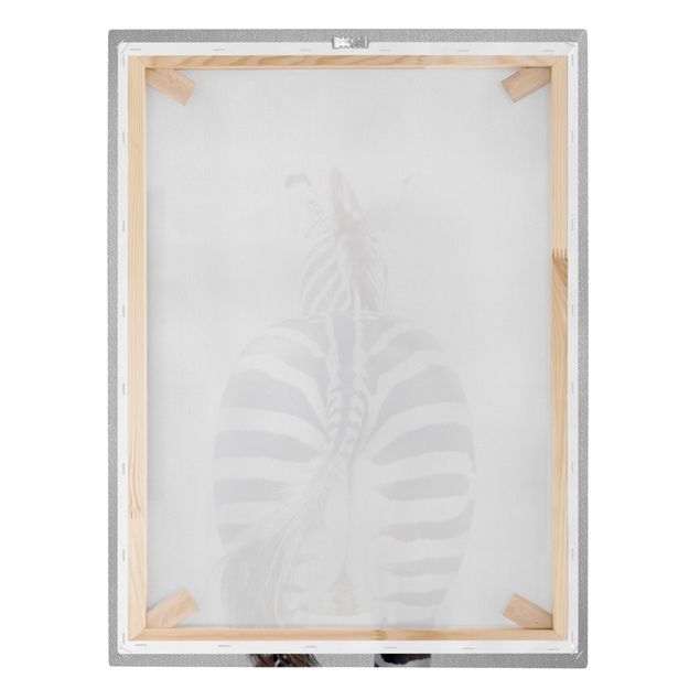 Canvas print - Zebra From Behind - Portrait format 3:4