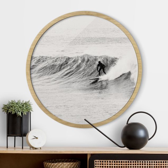 Framed prints round Time To Surf
