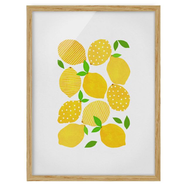 Framed poster - Lemon With Dots