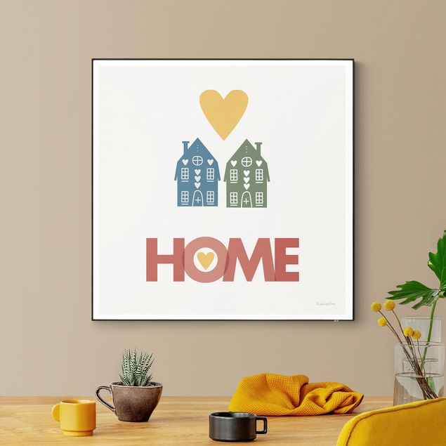 Interchangeable print - Home with houses