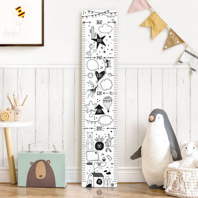  Wooden height chart To write on in black and white